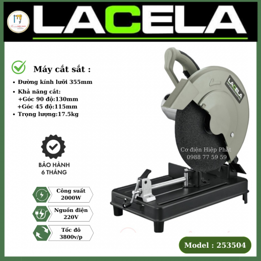 Máy cắt sắt 3 tấc 5 Lacela