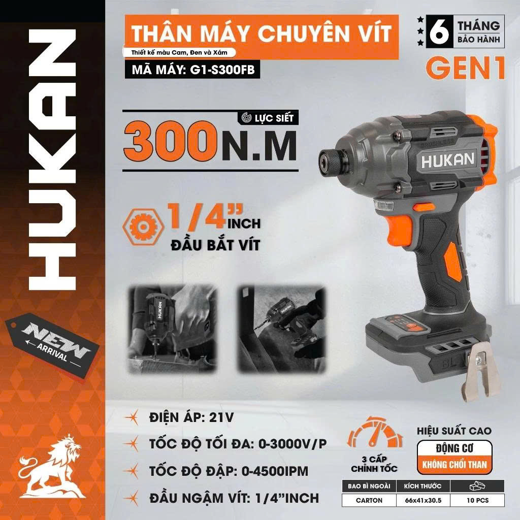 Thân máy chuyên vít Hukan