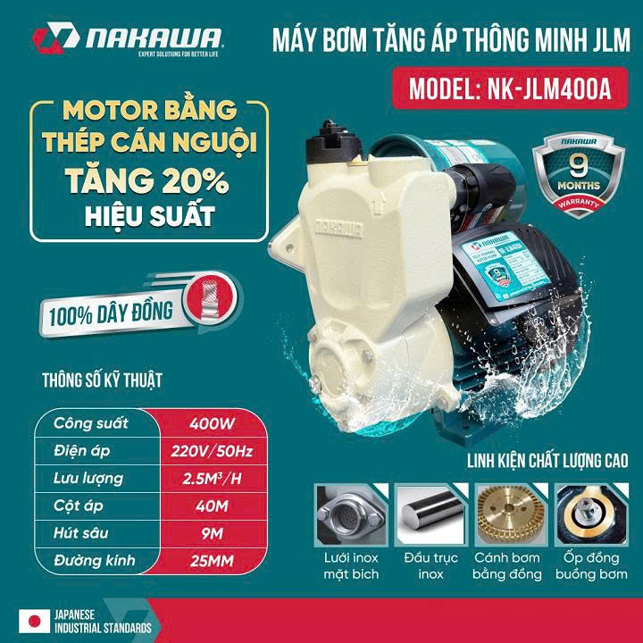Máy bơm tăng áp nakawa